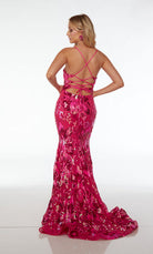 UNK-61508. Long, Plunging Neckline, Mermaid, Open Back image 1