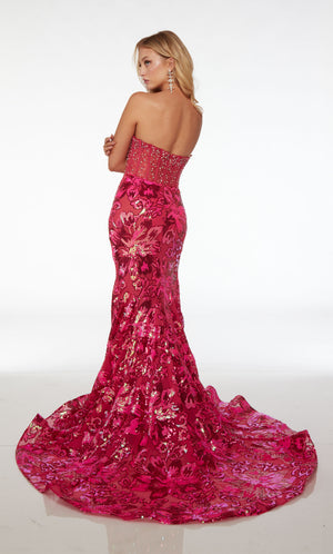 UNK-61507. Long, Strapless, Mermaid, Closed Back image 1