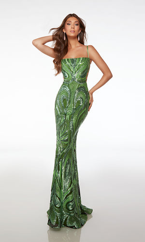 UNK-61563. Long, Square Neckline, Fit N Flare image 0