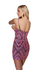 UNK-4840. Short, Plunging Neckline, Straight image 2