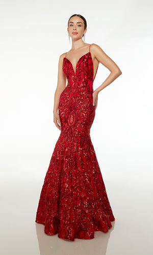 UNK-61607. Long, Plunging Neckline, Mermaid image 0