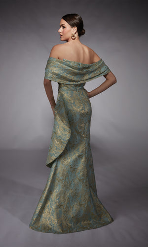 UNK-27750. Long, Off The Shoulder, Fit N Flare image 1