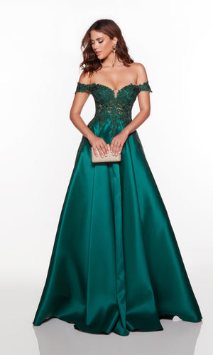 UNK-61324. Long, Off The Shoulder, Ballgown image 0