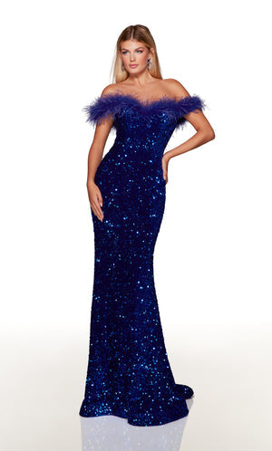 UNK-61379. Long, Off The Shoulder, Fit N Flare image 0