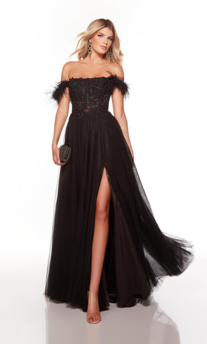 UNK-61328. Long, Off The Shoulder, Flowy, Open Back image 1