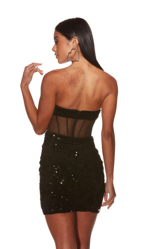 UNK-4934. Short, Strapless, Straight, Closed Back image 1