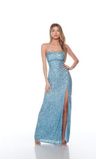 UNK-88000. Long, Scooped Neckline, Straight image 2
