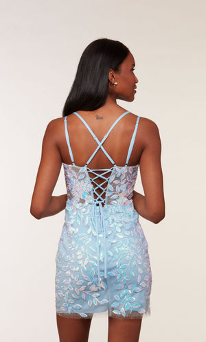 UNK-4763. Short, Plunging Neckline, Straight image 1