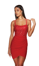 UNK-4815. Short, Scoop Neck, Straight, Strappy Back image 2