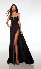 UNK-61701. Long, Plunging Neckline, Straight/Fitted image 2