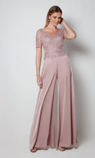 UNK-27564. Long, V-neck, Jumpsuit, Closed Back image 0