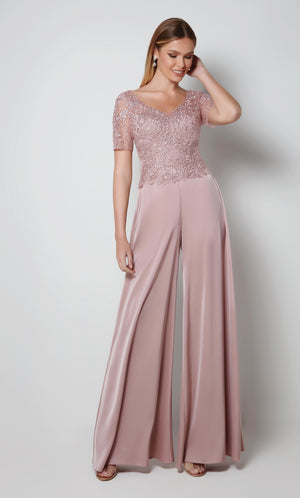 UNK-27564. Long, V-neck, Jumpsuit, Closed Back image 0
