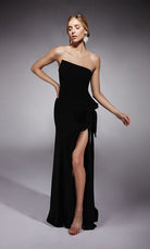 UNK-7114. Long, Strapless, Straight, Closed Back image 2