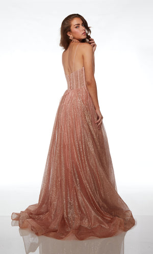 UNK-61600. Long, Plunging Neckline, A-line image 7