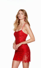 UNK-4615. Short, Scoop Neck, Straight, Strappy Back image 0