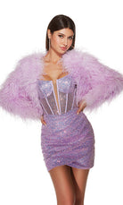 UNK-4827. Short, Strapless, Straight, Lace-up Back image 7