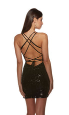 UNK-4809. Short, Scoop Neck, Straight, Strappy Back image 1