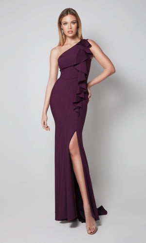 UNK-27575. Long, One Shoulder, Straight, Closed Back image 0