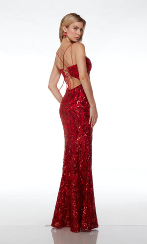 UNK-61677. Long, Spaghetti Strap Neckline, Mermaid image 3