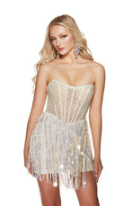 UNK-4876. Short, Strapless, Straight, Closed Back image 4