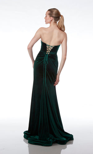 UNK-61487. Long, Strapless Neckline, Fit N Flare image 3