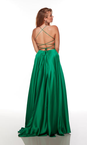 UNK-1761. Long, Scoop Neck, A-line, Strappy Back image 3