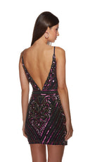 UNK-4883. Short, V-neck, Straight, V Shaped Back image 1