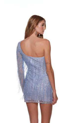 UNK-4646. Short, One Shoulder, Straight, Closed Back image 4