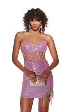 UNK-4811. Short, Sweetheart Neckline, Straight image 2