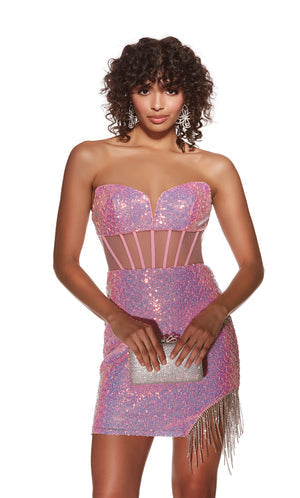 UNK-4811. Short, Sweetheart Neckline, Straight image 2