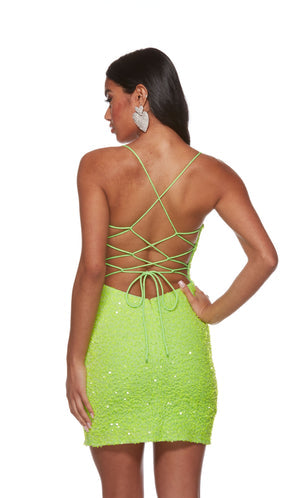 UNK-4597. Short, Plunging Neckline, Straight image 8