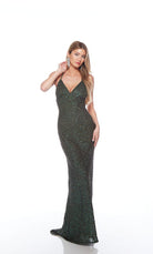 UNK-88003. Long, V Neckline, Straight, Open Back image 0