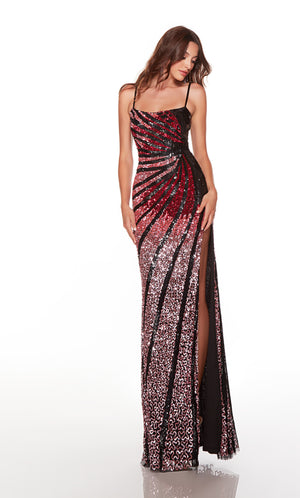 UNK-61365. Long, Square Neckline, Straight, Cutout Back image 2