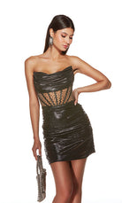 UNK-4847. Short, Strapless, Straight, Closed Back image 2