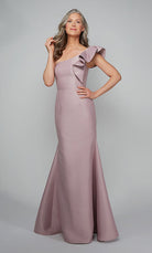 UNK-27641. Long, One Shoulder, Fit N Flare, Closed Back image 3