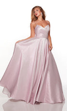 UNK-1767. Long, Sweetheart Neckline, A-line image 1