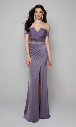 UNK-27558. Long, Off The Shoulder, Fit N Flare image 6