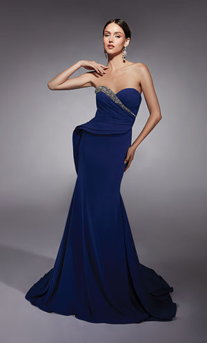 UNK-27739. Long, Strapless, Fit N Flare, Closed Back